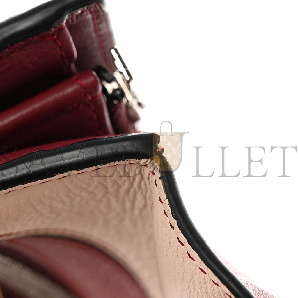 l*ew* calfskin puzzle continental wallet wine garnet (19*10*3cm)