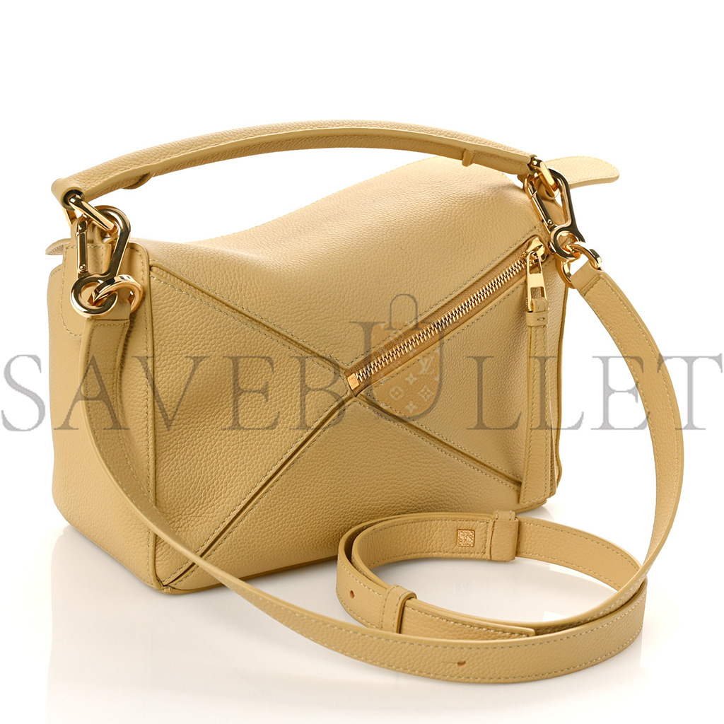 l*ew* calfskin small puzzle bag dark butter (24*16.5*10.5cm)