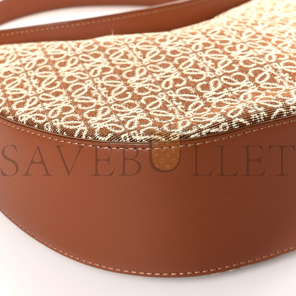 l*ew* jacquard anagram clalfskin luna bag tan (26*17*8cm)