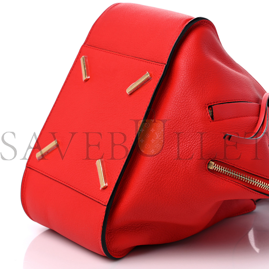 l*ew* calfskin small hammock shoulder bag scarlet red (30*25*13.5cm)