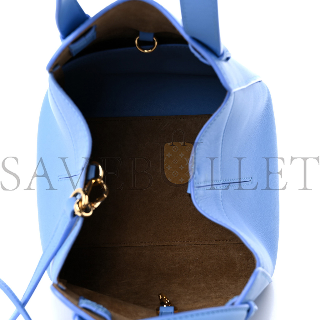 l*ew* calfskin small hammock nugget shoulder bag celestine blue (21*20*18cm)