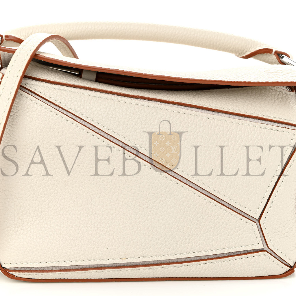 l*ew* calfskin mini puzzle bag soft white (18*12.5*8cm)