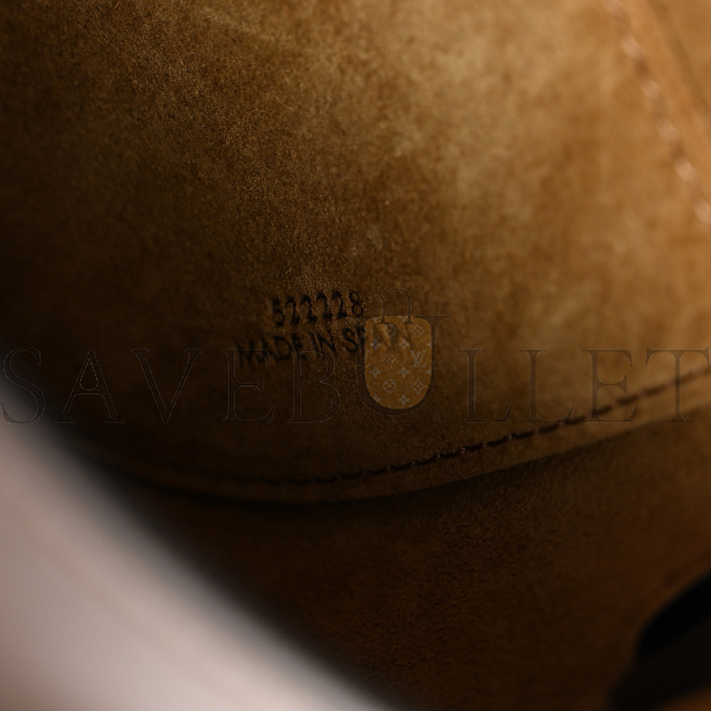 l*ew* calfskin jacquard mini gate dual bag chocolate (20*13*10cm)