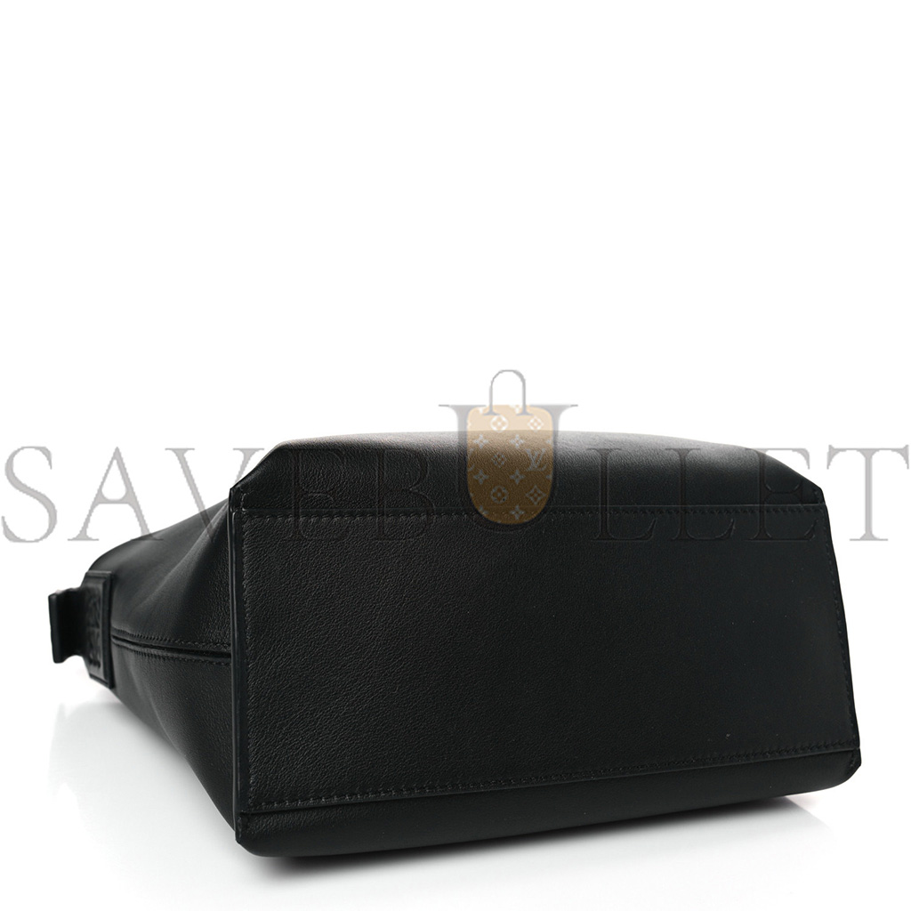 l*ew* S*pple smooth calfskin jacquard small cubi bag black (23*21*11cm)