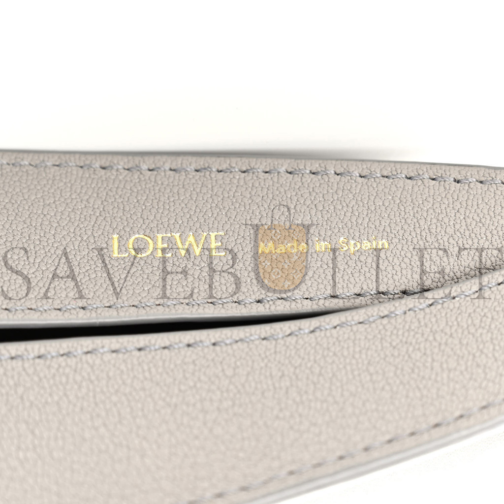 l*ew* satin calfskin jacquard luna bag pearl grey (26*22*8cm)