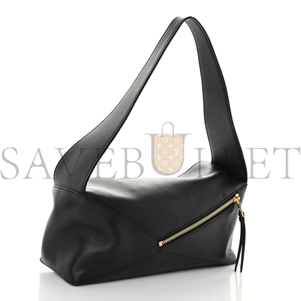 l*ew* calfskin puzzle hobo black (29*14*11cm)