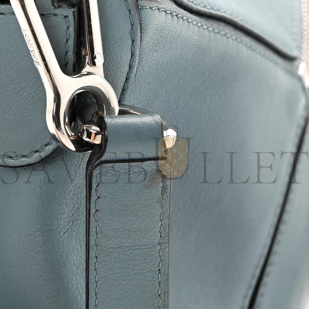 l*ew* calfskin small puzzle bag stone blue (24*16.5*10.5cm)