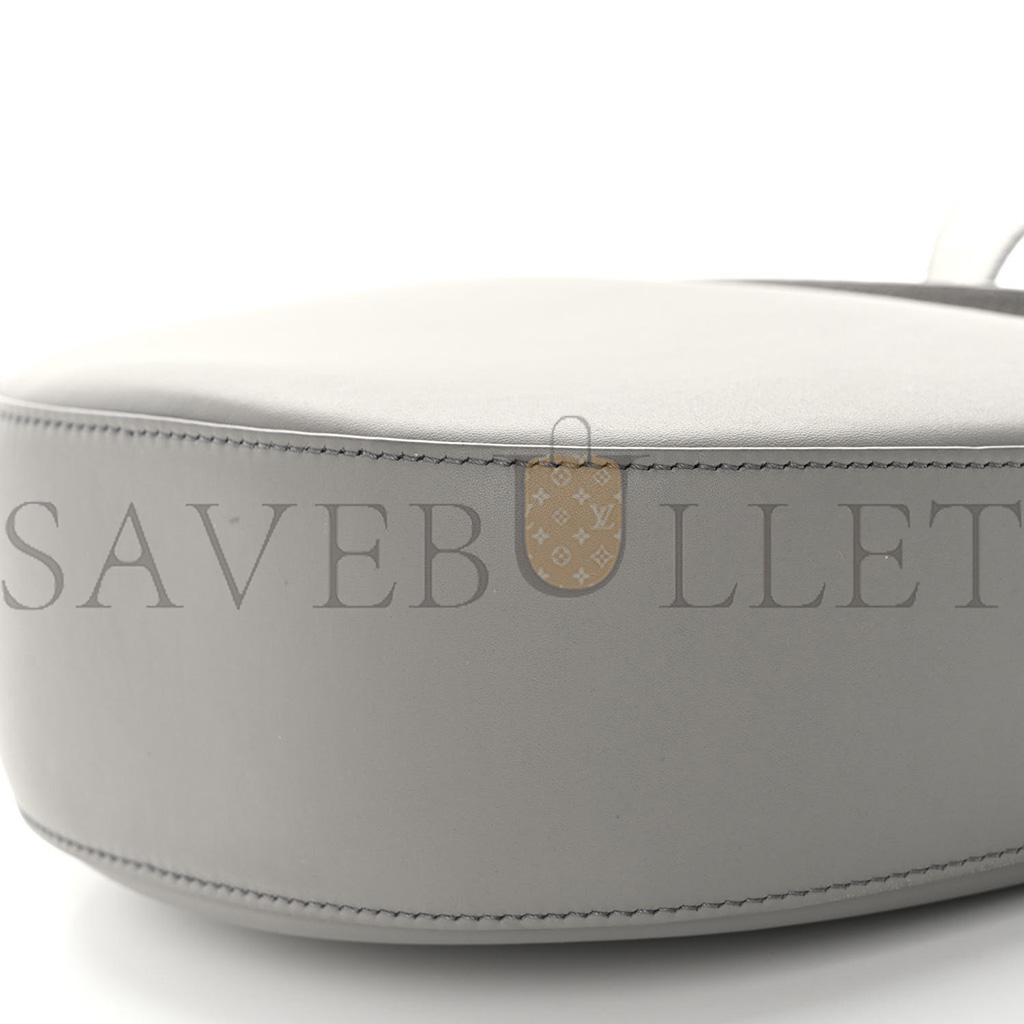 l*ew* satin calfskin jacquard luna bag pearl grey (26*22*8cm)