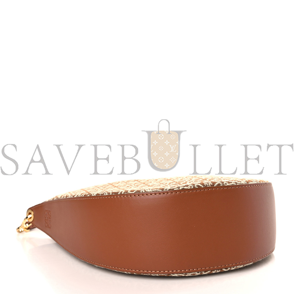 l*ew* jacquard anagram clalfskin luna bag tan (26*17*8cm)