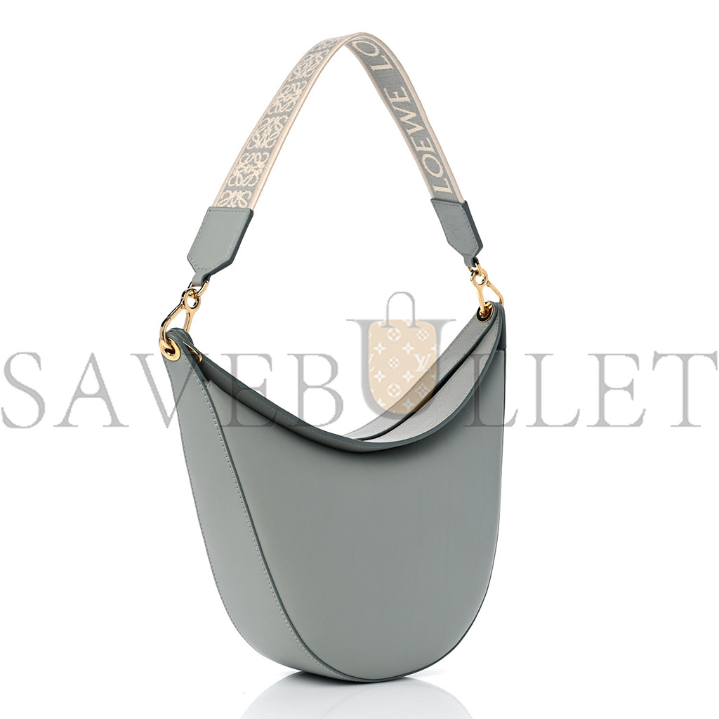 l*ew* satin calfskin jacquard luna bag ash grey (20*17*8cm)