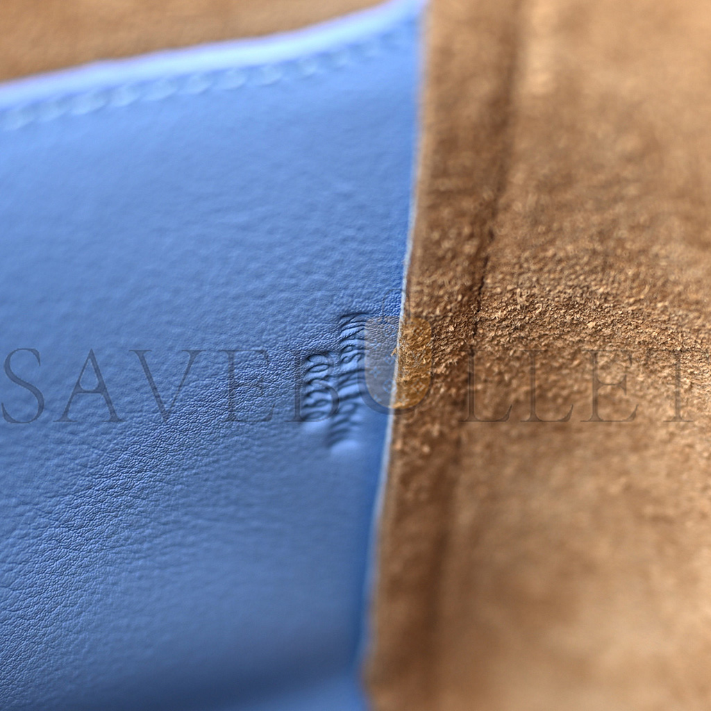 l*ew* calfskin small hammock nugget shoulder bag celestine blue (23*20*18cm)