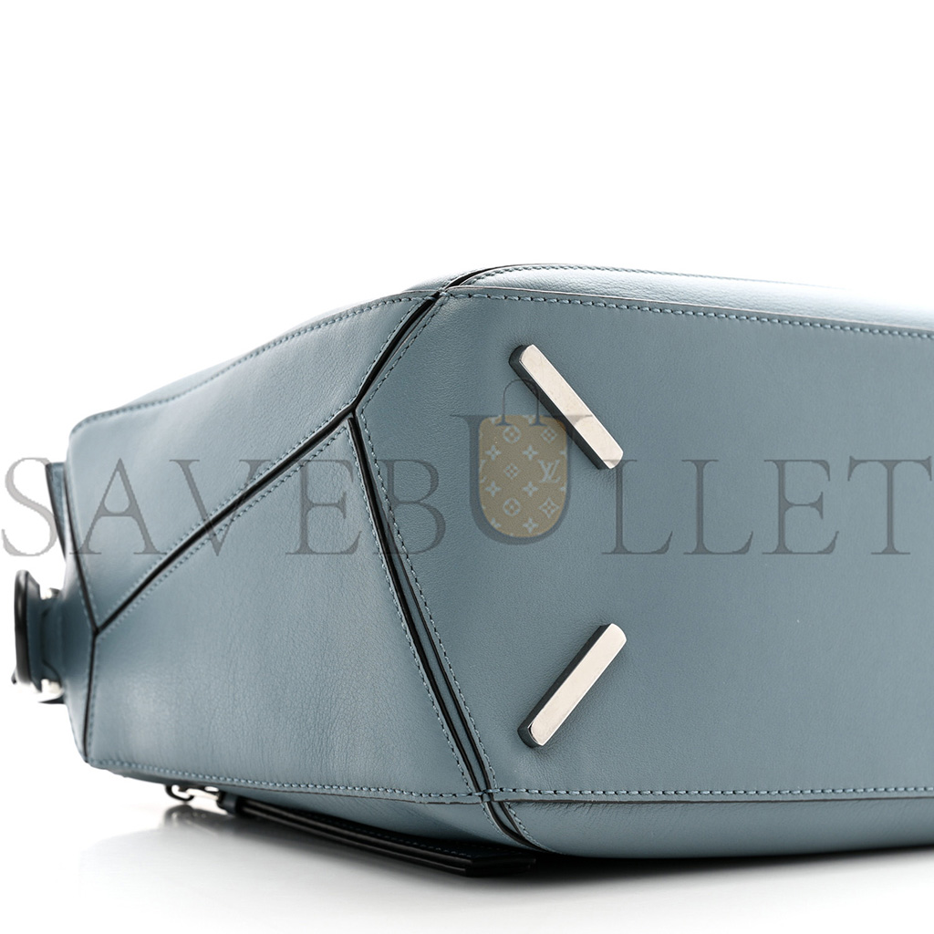 l*ew* calfskin medium puzzle bag stone blue (29*19.5*14cm)