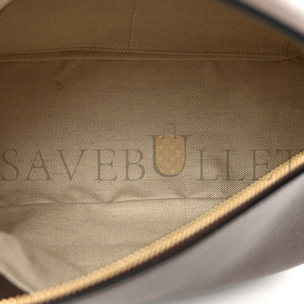 l*ew* goatskin medium puzzle edge bag taupe (29*19.5*14cm)