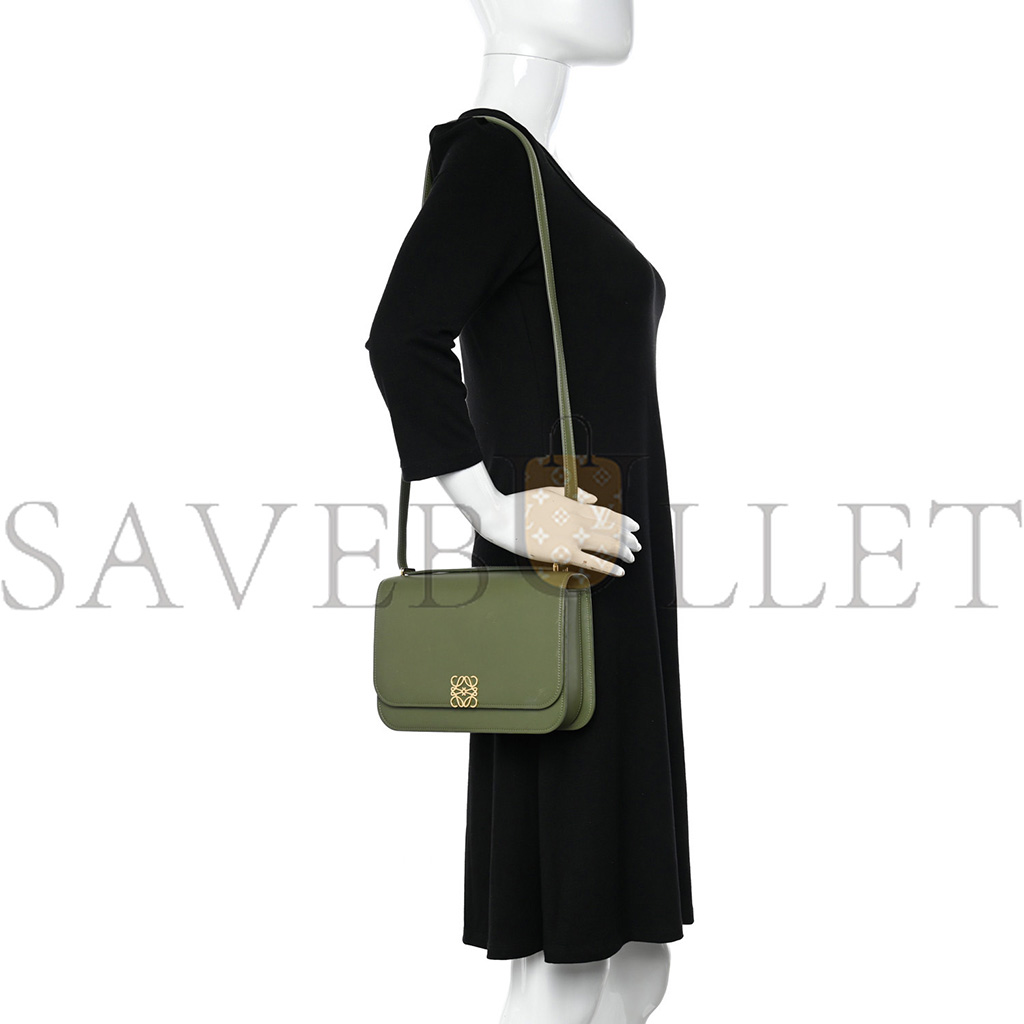 l*ew* silk calfskin goya bag avocado (22*15*7cm)