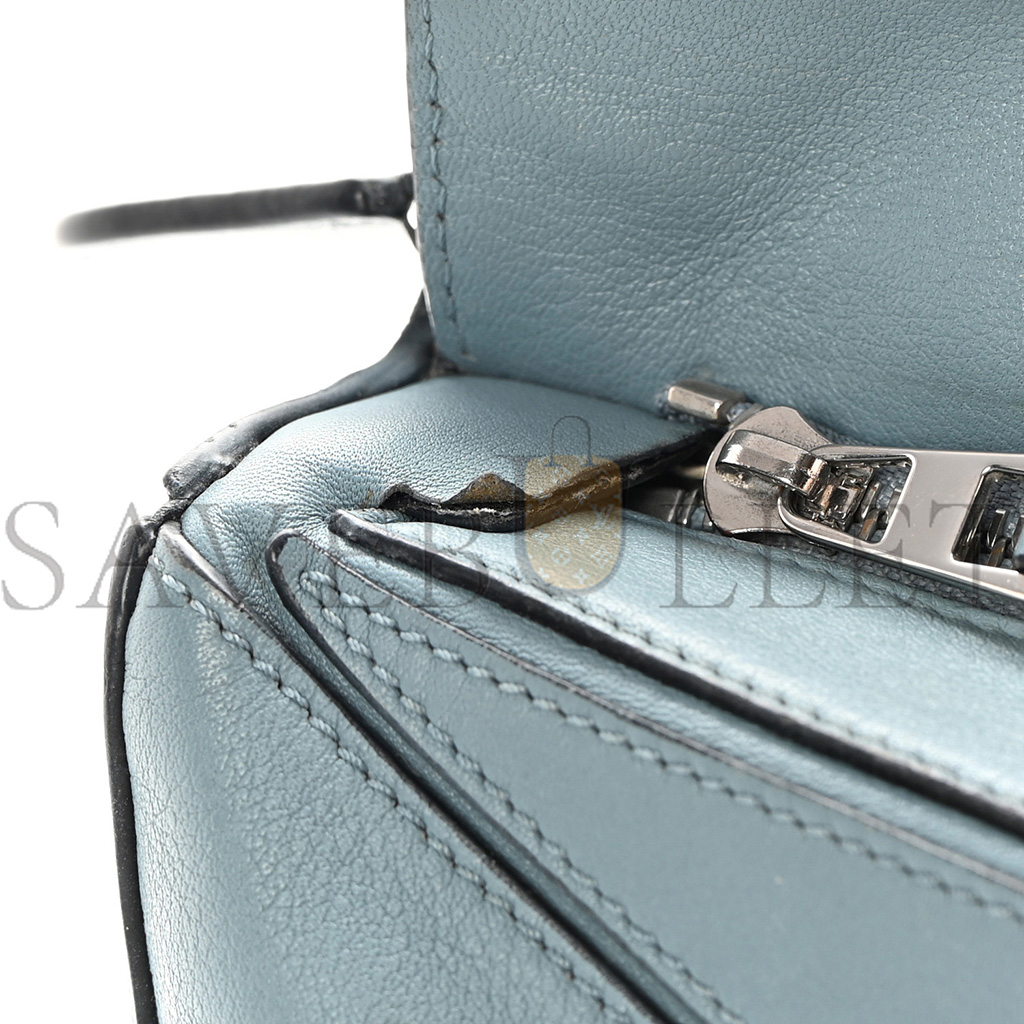 l*ew* calfskin small puzzle bag stone blue (24*16.5*10.5cm)