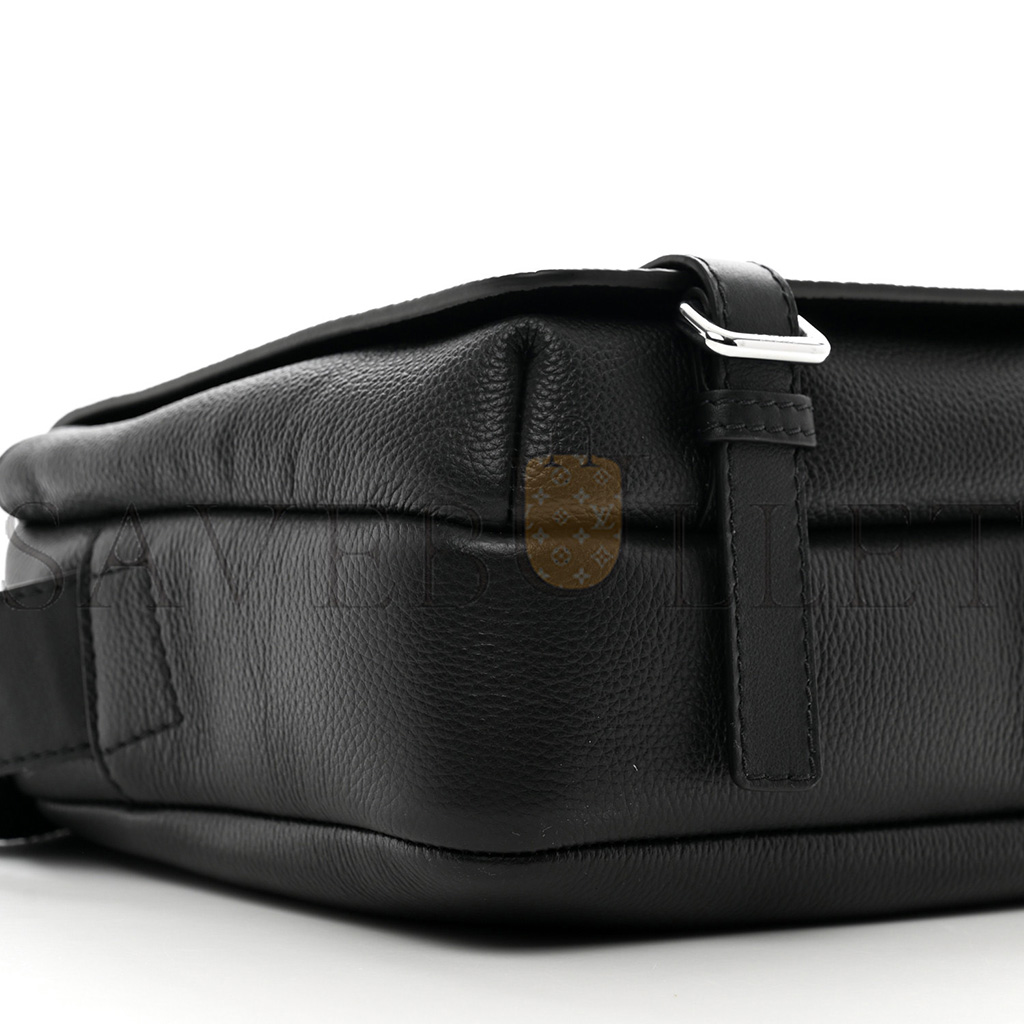 l*ew* soft grained calfskin xs military messenger bag black (23*18*9cm)