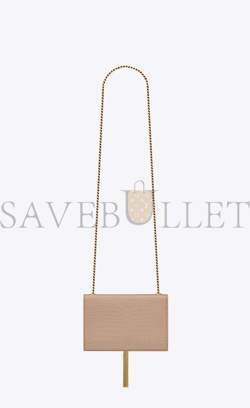 Y*L kate small chain bag with tassel in crocodile-embossed shiny leather 474366dnd0j2721 (20*12.5*5cm)
