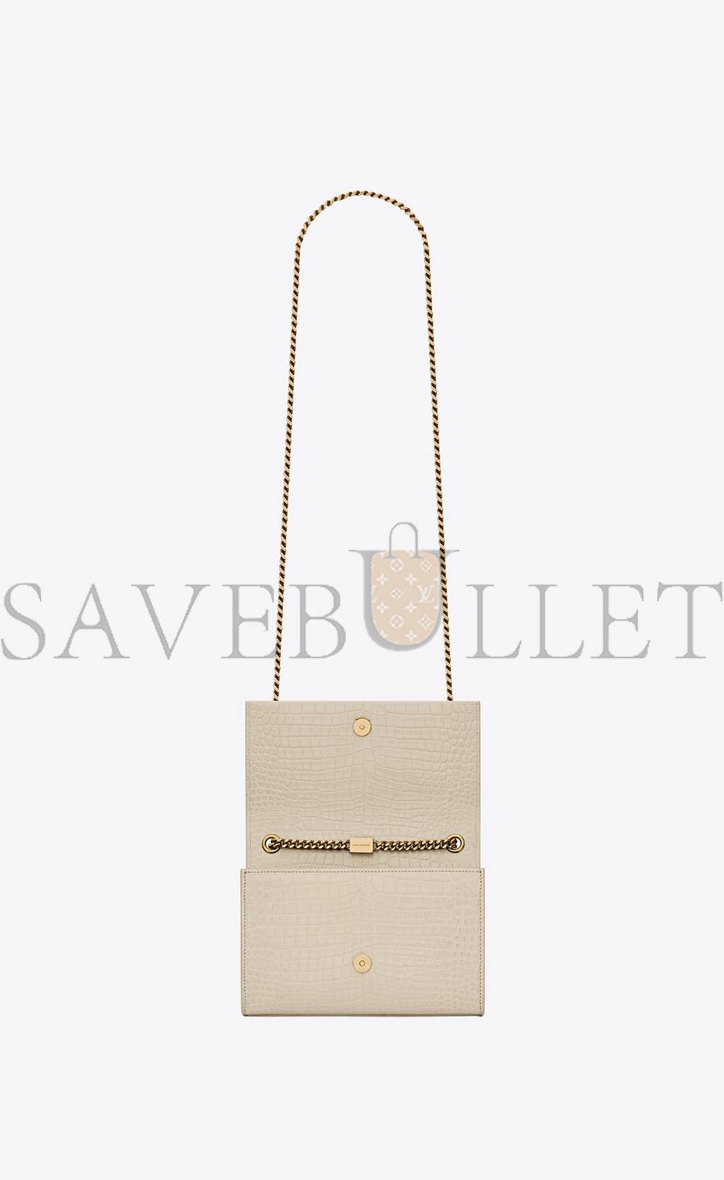 Y*L kate small chain bag with tassel in crocodile-embossed shiny leather 474366dnd0j9207 (20*12.5*5cm)