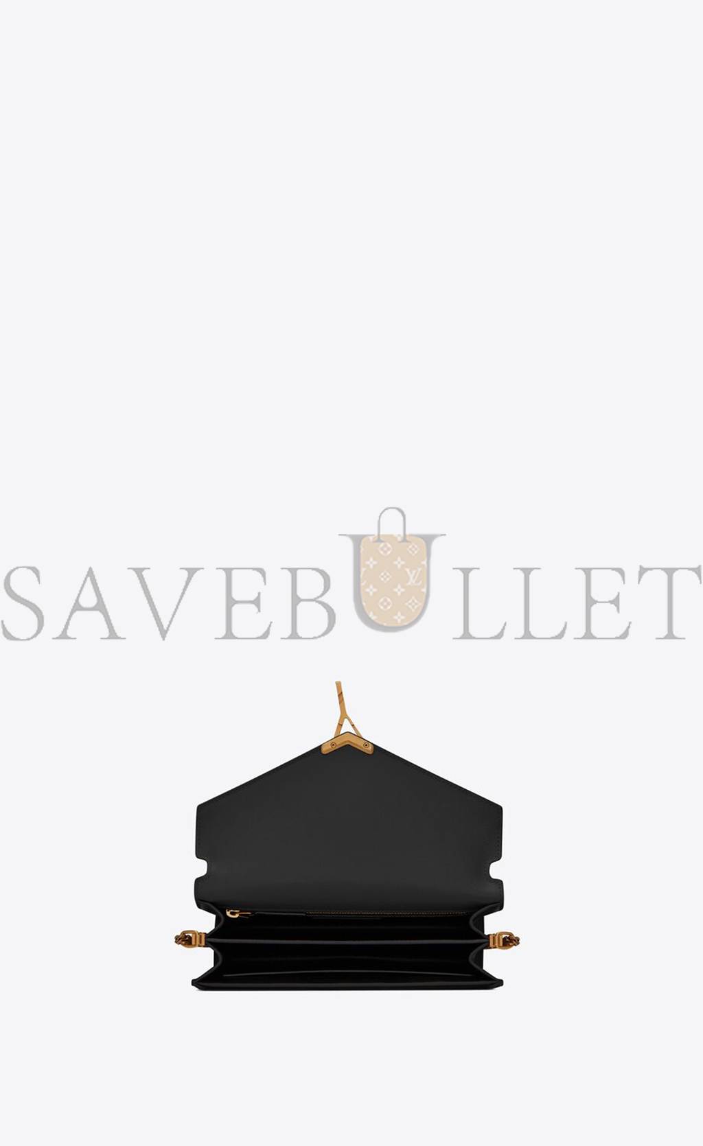 Y*L cassandra medium chain bag in grain de poudre embossed leather 532750bow0w1000 (22*16.5*5.5cm)