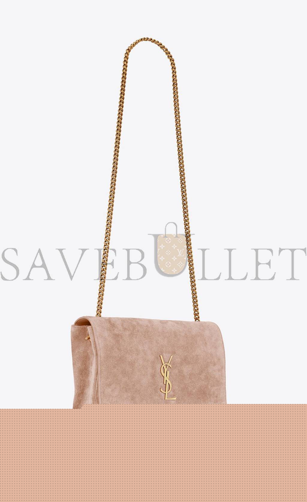 y*l kate medium S*pplereversible chain bag in shiny leather and suede 5538040ud7w2738 (28.5*20*6cm)