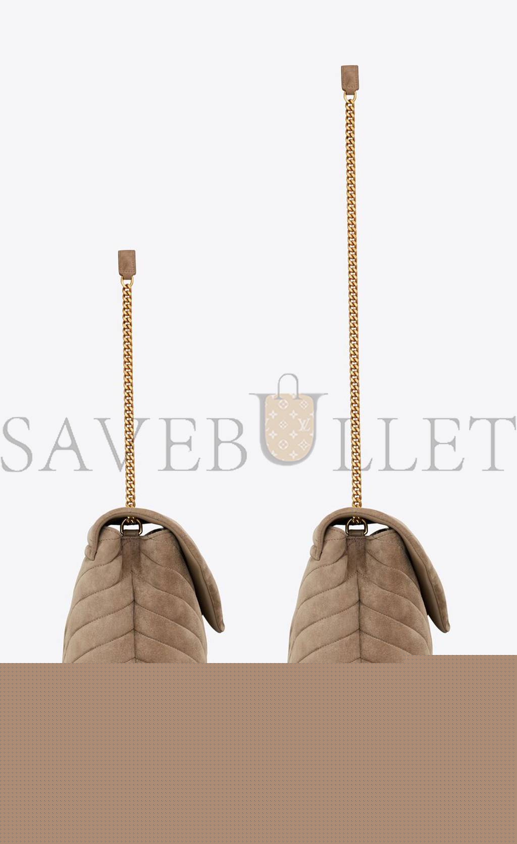 Y*L loulou medium chain bag in quilted suede 5749461u8612346 (32*22*12cm)