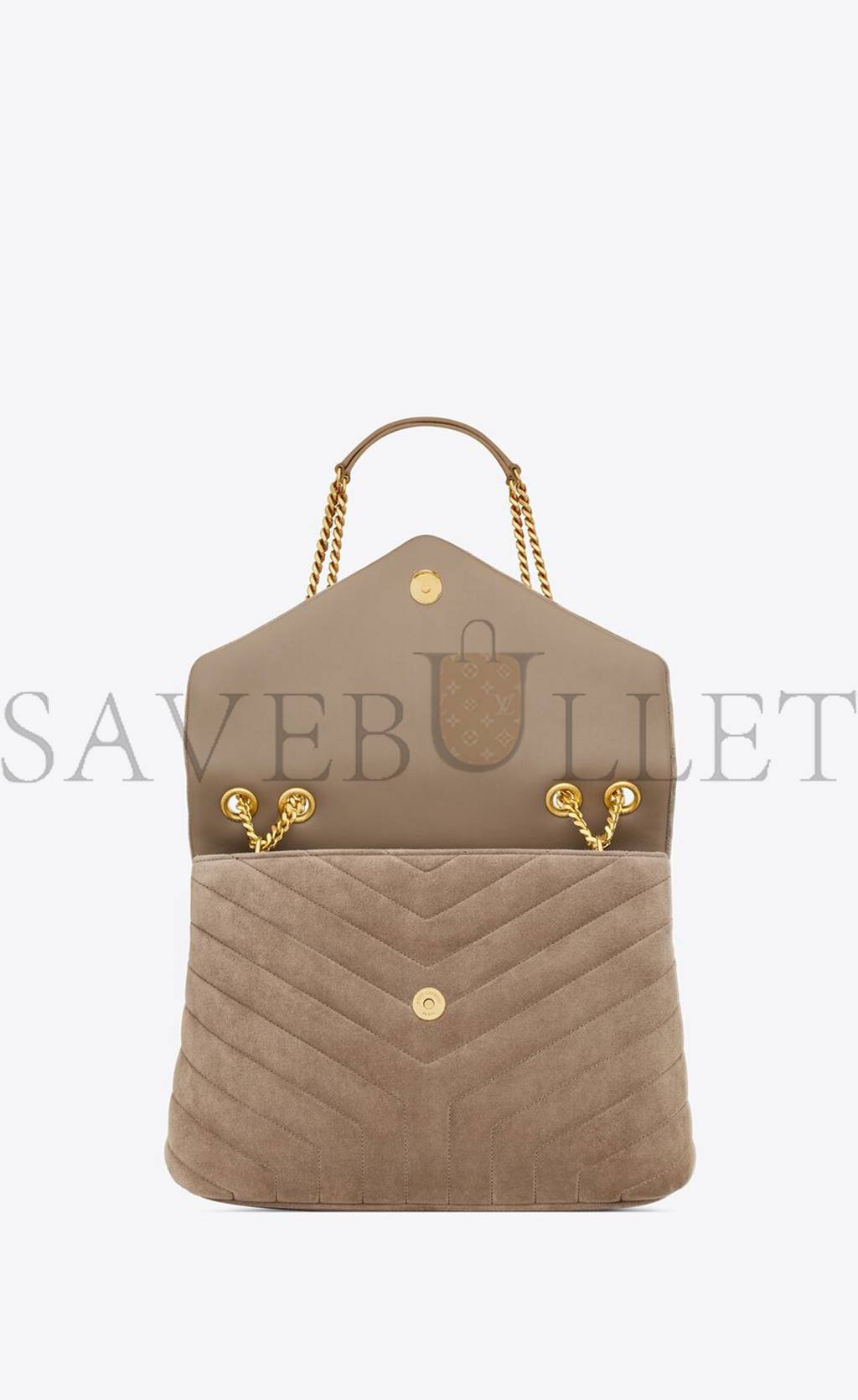 Y*L loulou medium chain bag in quilted suede 5749461u8612346 (32*22*12cm)