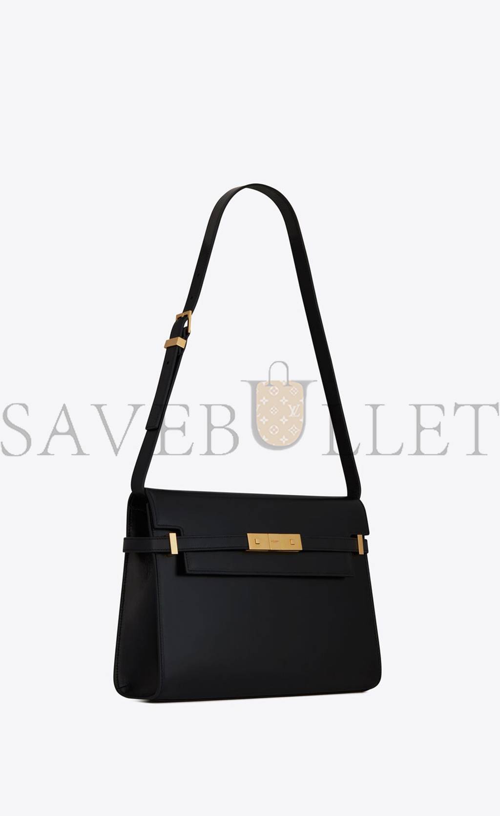 y*l manhattan shoulder bag in box Sa**t Lau*nt leather 5792710sx0w1000 (29*20*7.5cm)