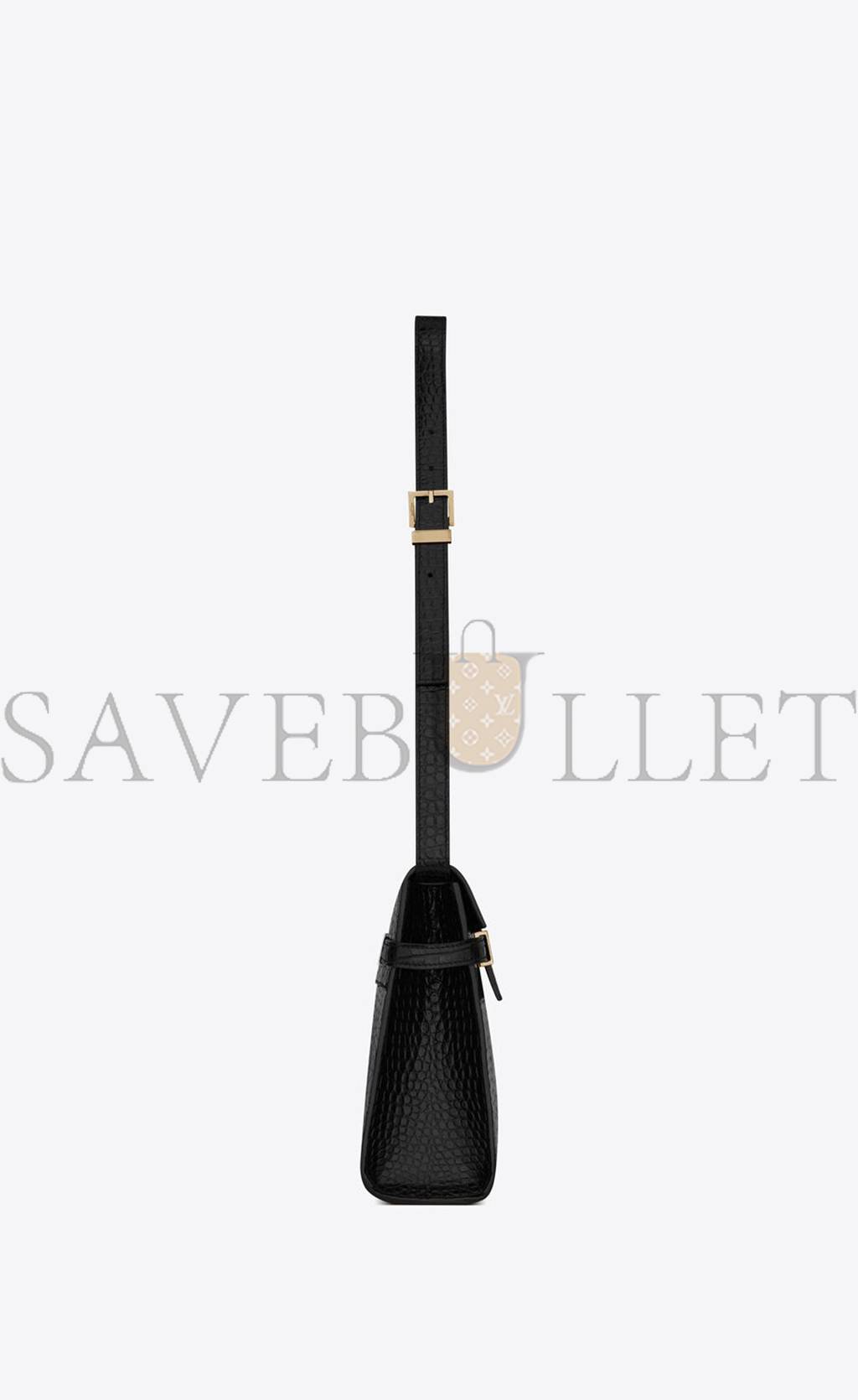 Y*L manhattan shoulder bag in crocodile-embossed shiny leather 579271dnd0j1000 (29*20*7.5cm)