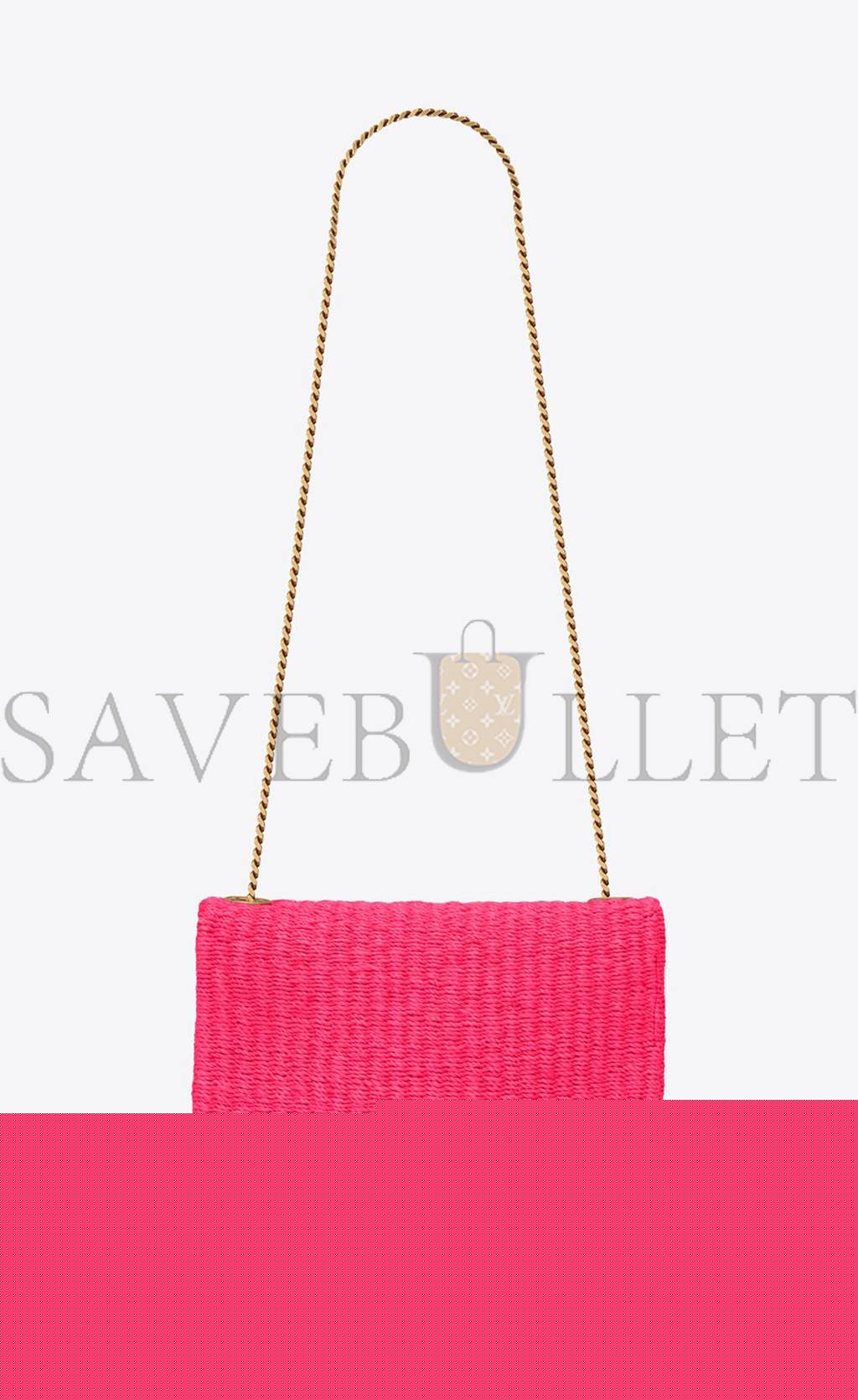 y*l kate medium S*pple chain bag in raffia 580065fabk35688 (28.5*20*6cm)