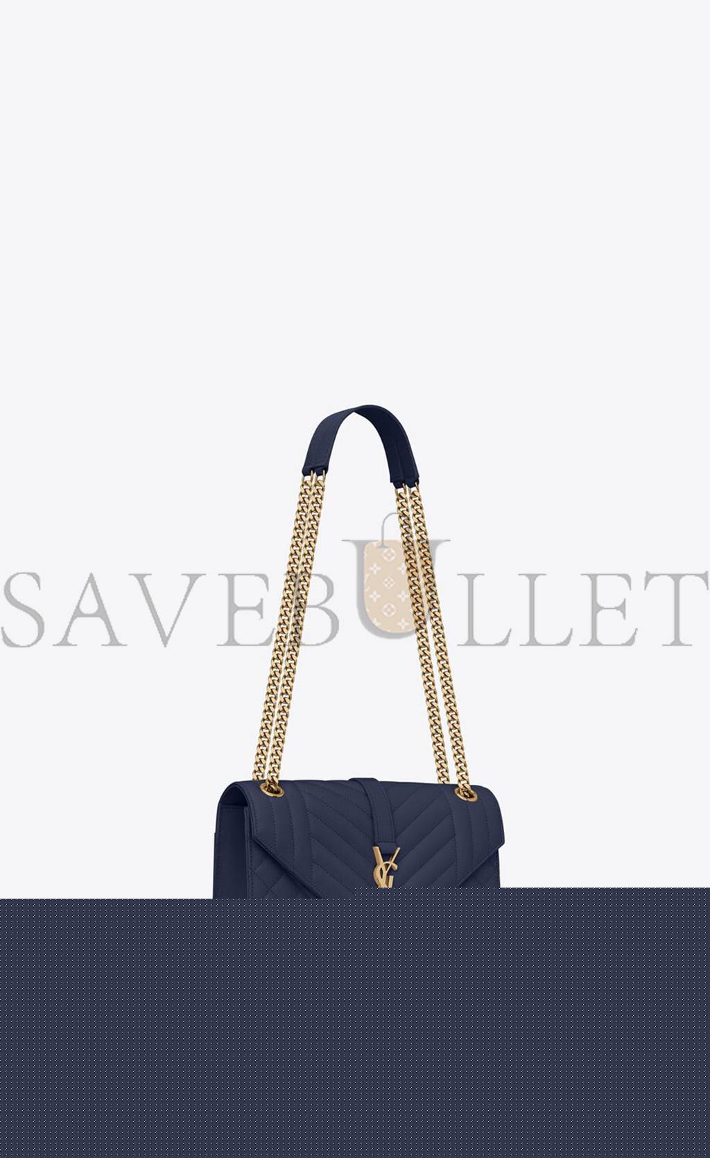 Y*L envelope medium chain bag in mix matelassé grain de poudre embossed leather 600185bow914147 (24*17.5*6cm)