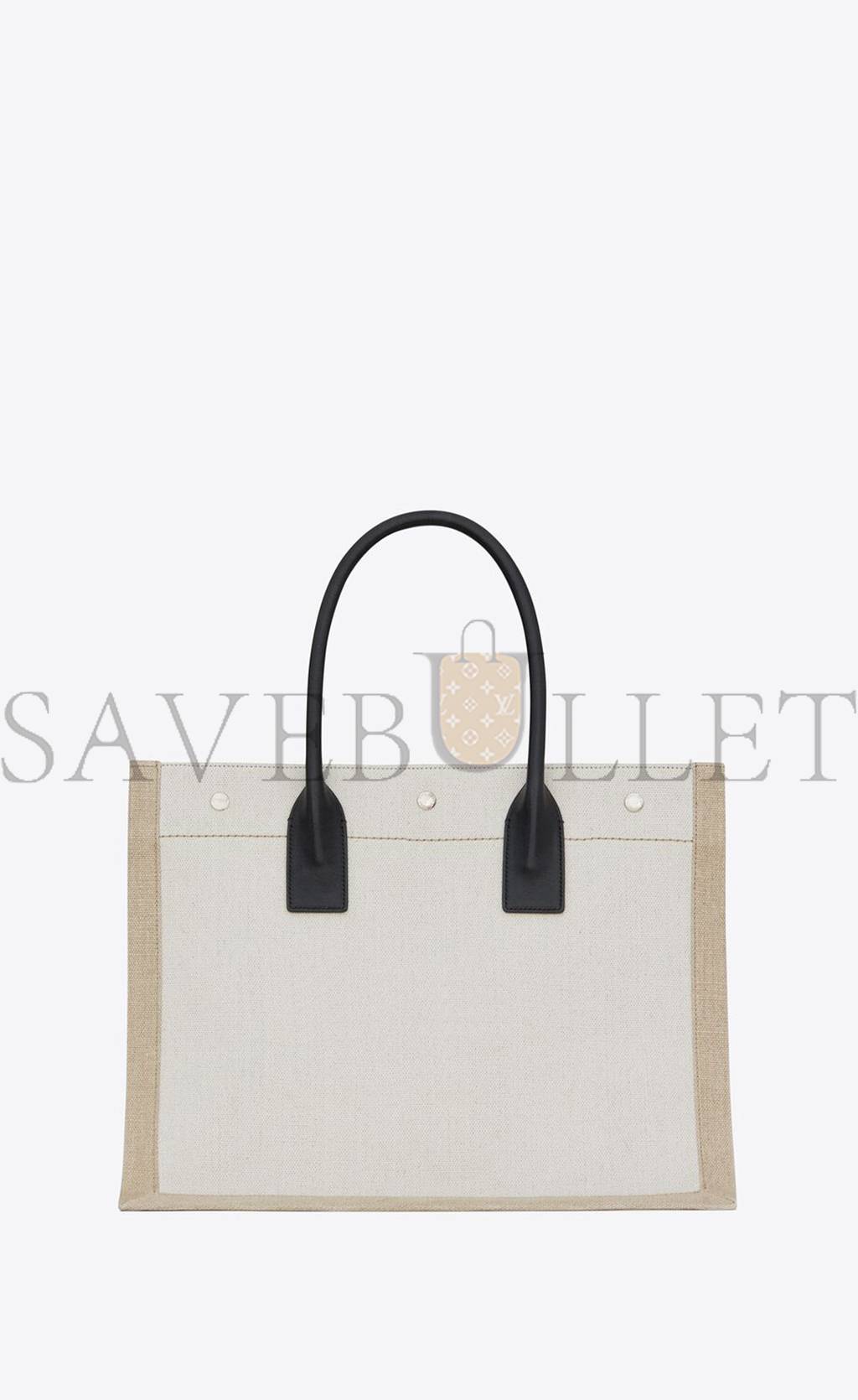 Y*L rive gauche small tote bag in linen and leather 617481faabr9054 (39*31*18cm)