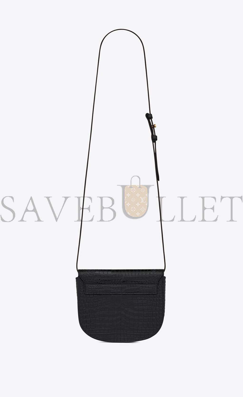 Y*L kaia small satchel in shiny crocodile-embossed leather 619740dnd0w1000 (18*15.5*5.5cm)