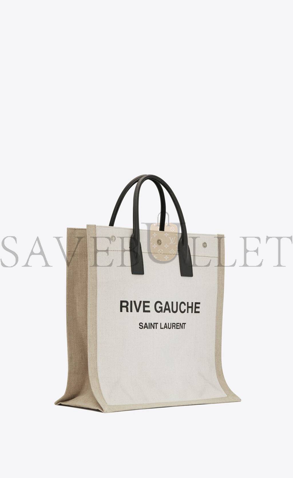 Y*L rive gauche ns shopping bag in linen and cotton 6316829j52e9280 (39*38*17cm)
