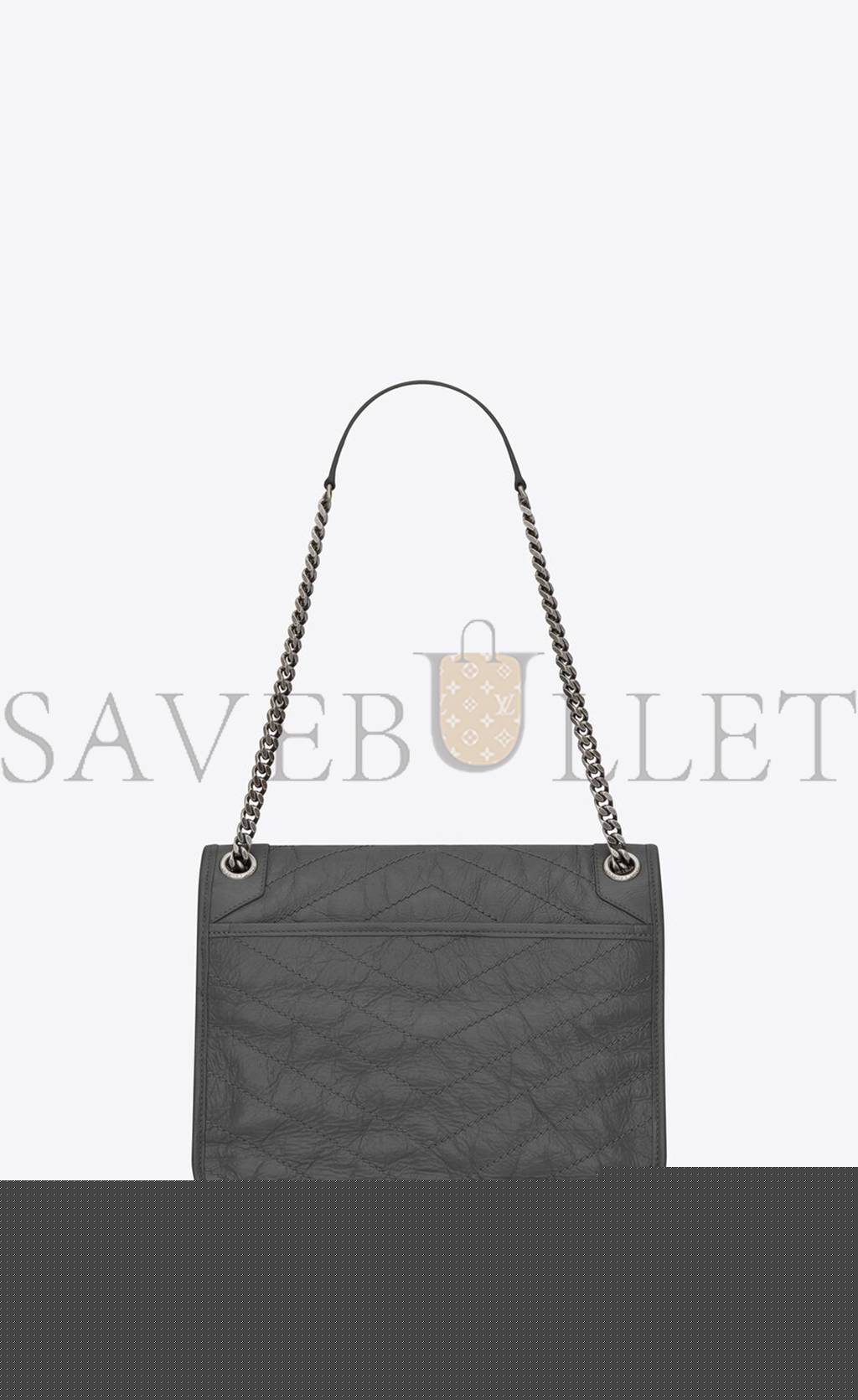 Y*L niki medium chain bag in crinkled vintage leather 6331580en041112 (28*20*8.5cm)