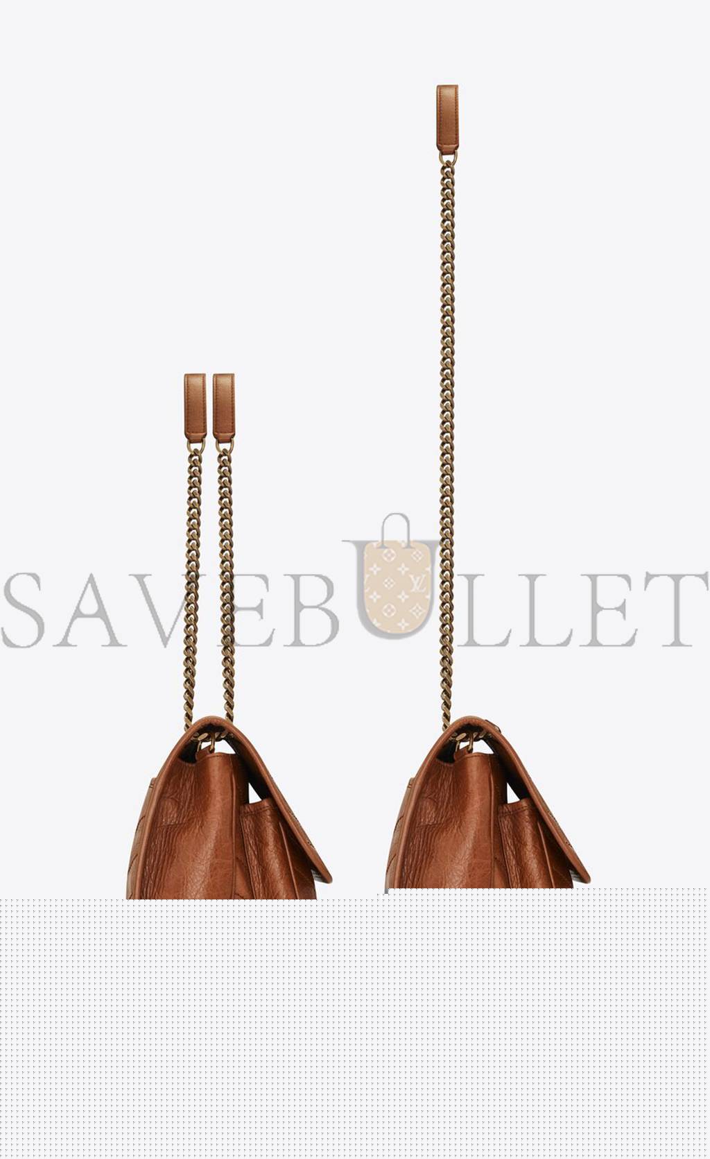 Y*L niki medium chain bag in crinkled vintage leather 6331581yg072522 (28*20*8.5cm)