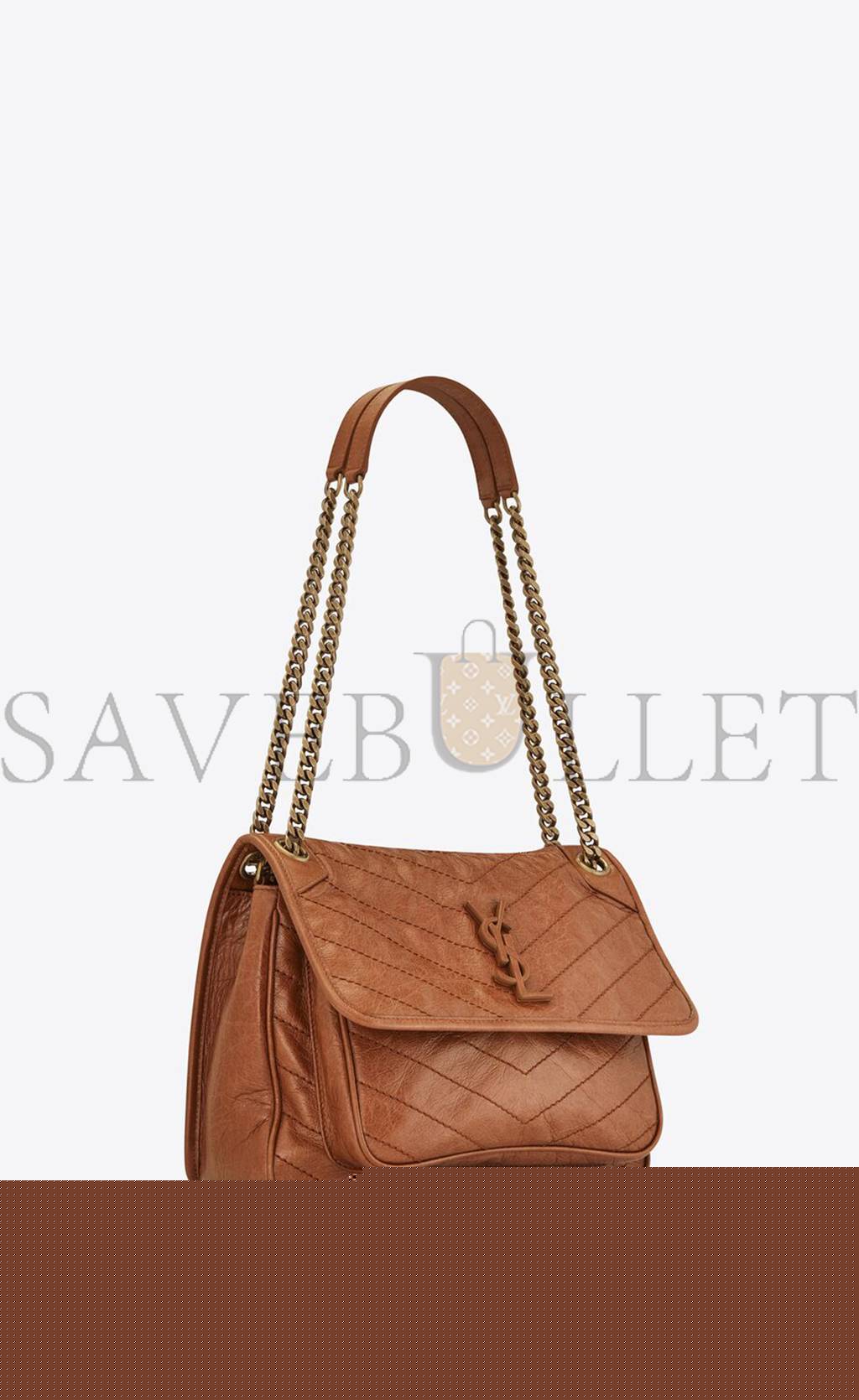 Y*L niki medium chain bag in crinkled vintage leather 6331581yg072522 (28*20*8.5cm)