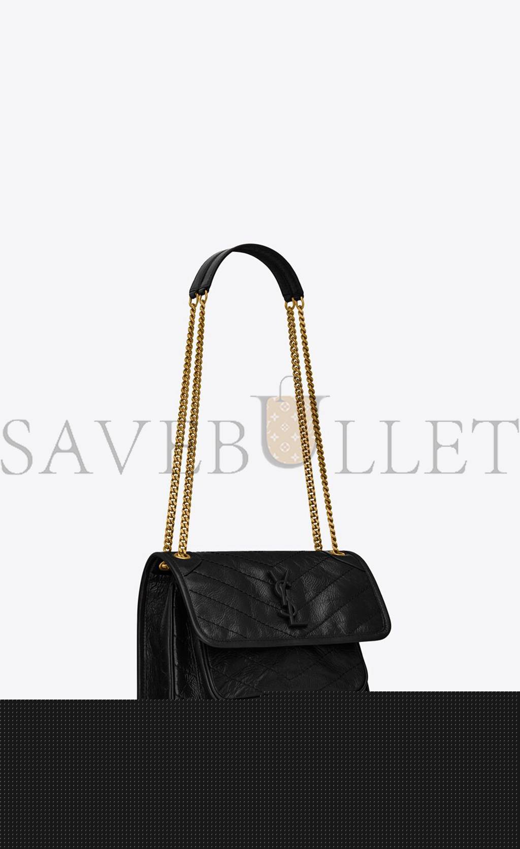 Y*L niki baby chain bag in crinkled vintage leather 6331600en071000 (21*16*7.5cm)