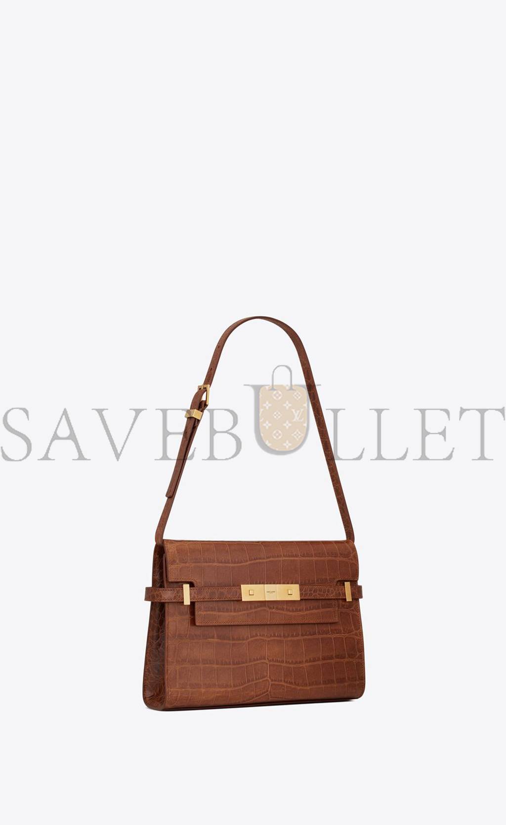 Y*L manhattan small shoulder bag in crocodile-embossed leather 675626aaaoh2591 (24*17.5*6cm)