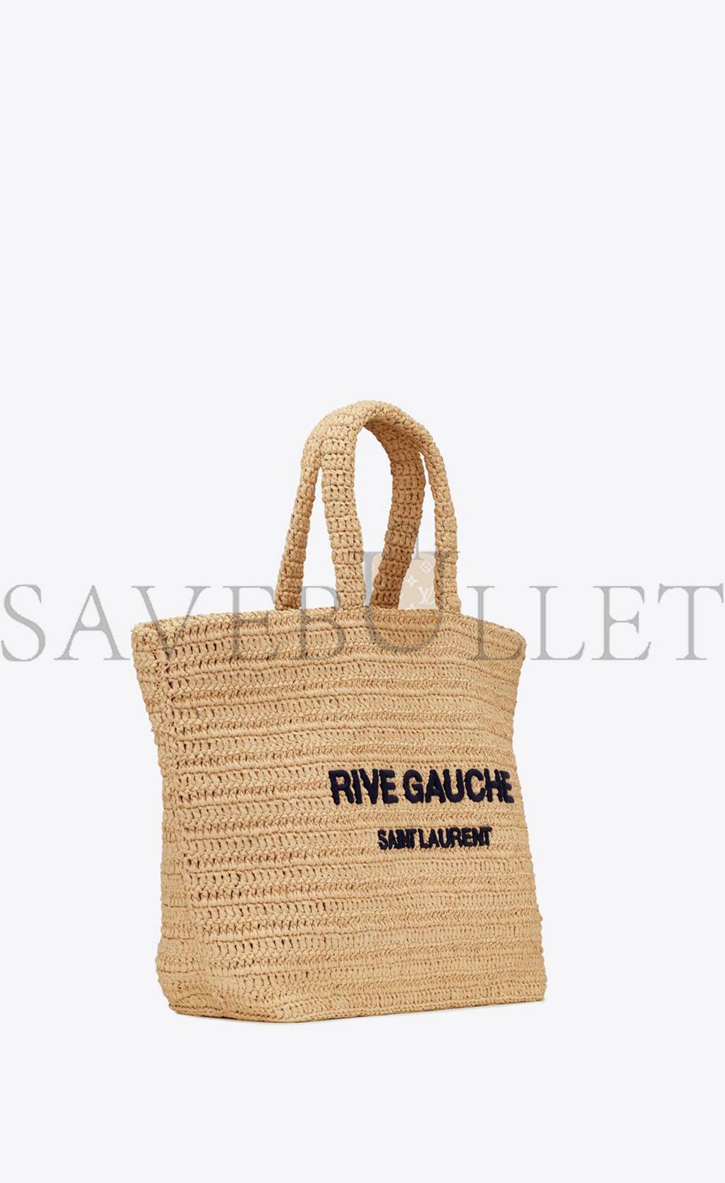 y*l rive gauche S*pple tote bag in raffia crochet 688864gaaa12086 (38*35*14.5cm)