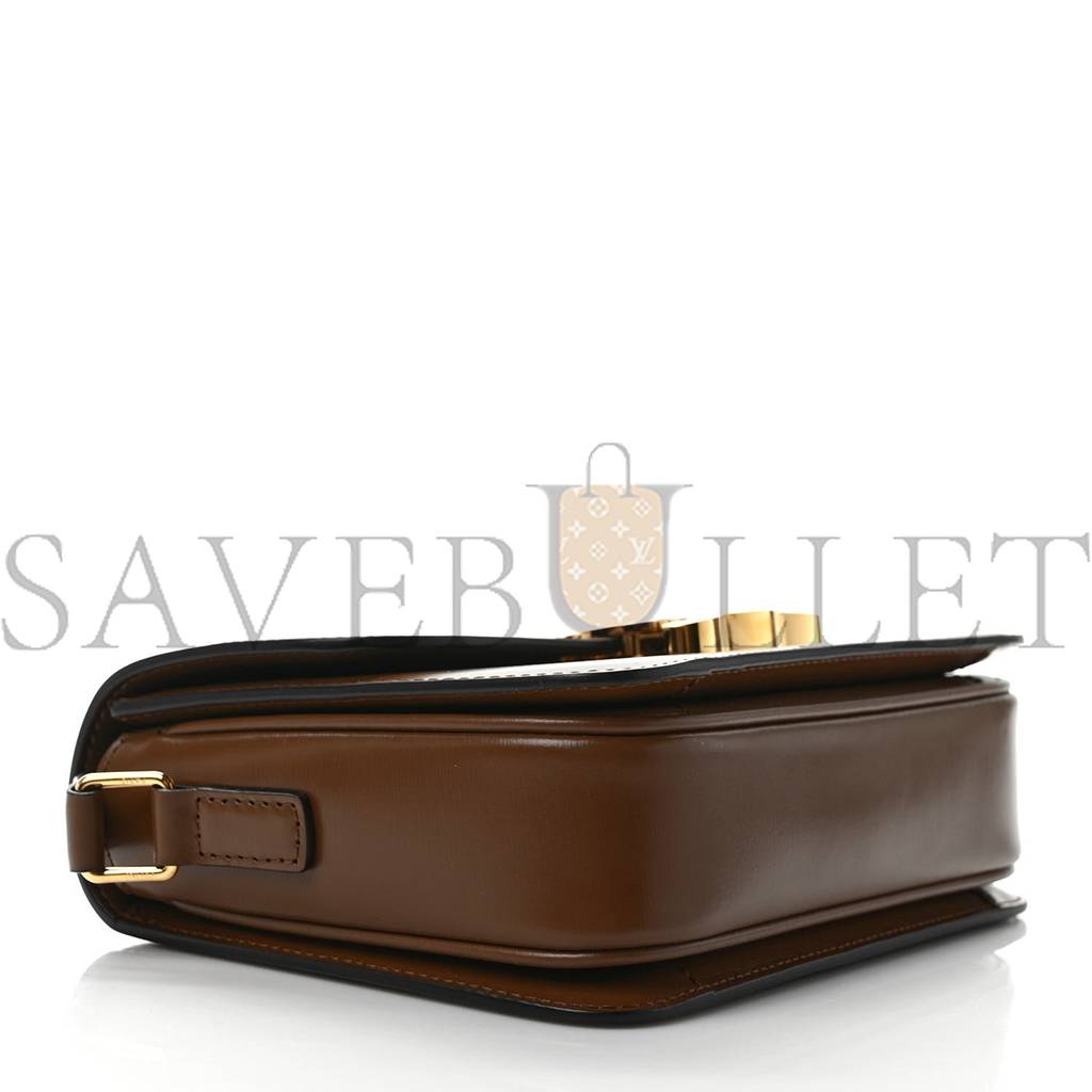 Ce**e shiny calfskin teen triomphe tan (18*14*6cm)