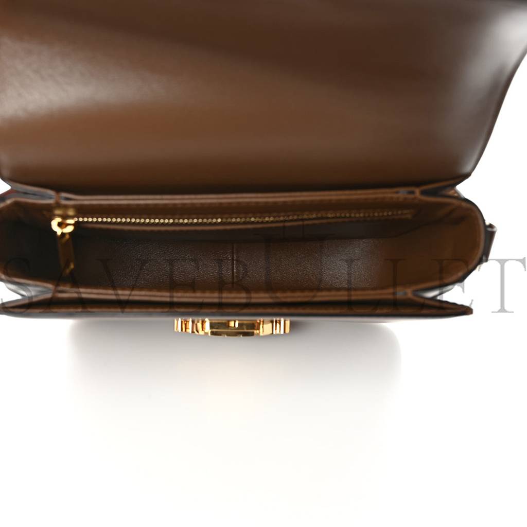 Ce**e shiny calfskin teen triomphe tan (18*14*6cm)