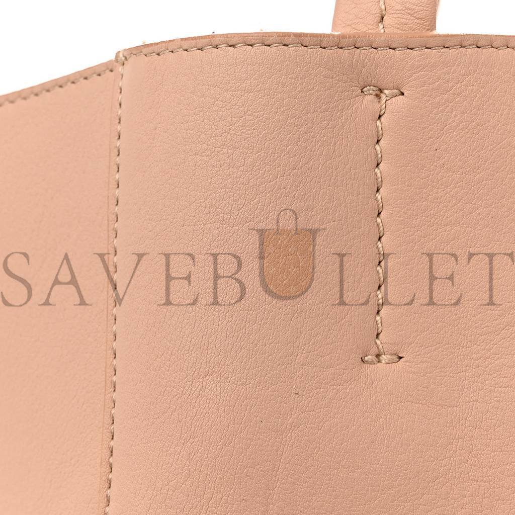 Ce**e soft grained calfskin medium horizontal cabas phantom light blush (28*26*16cm)