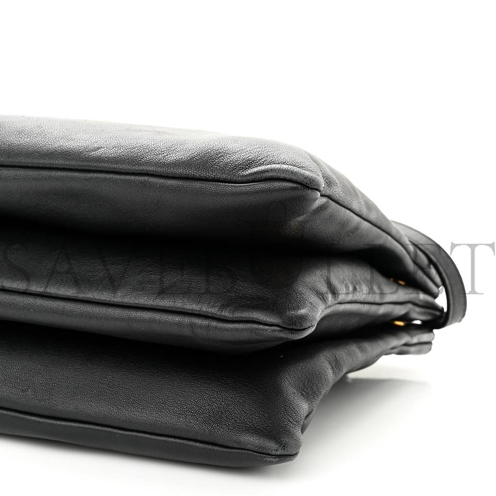 Ce**e lambskin small trio crossbody bag black (22*15*4cm)v