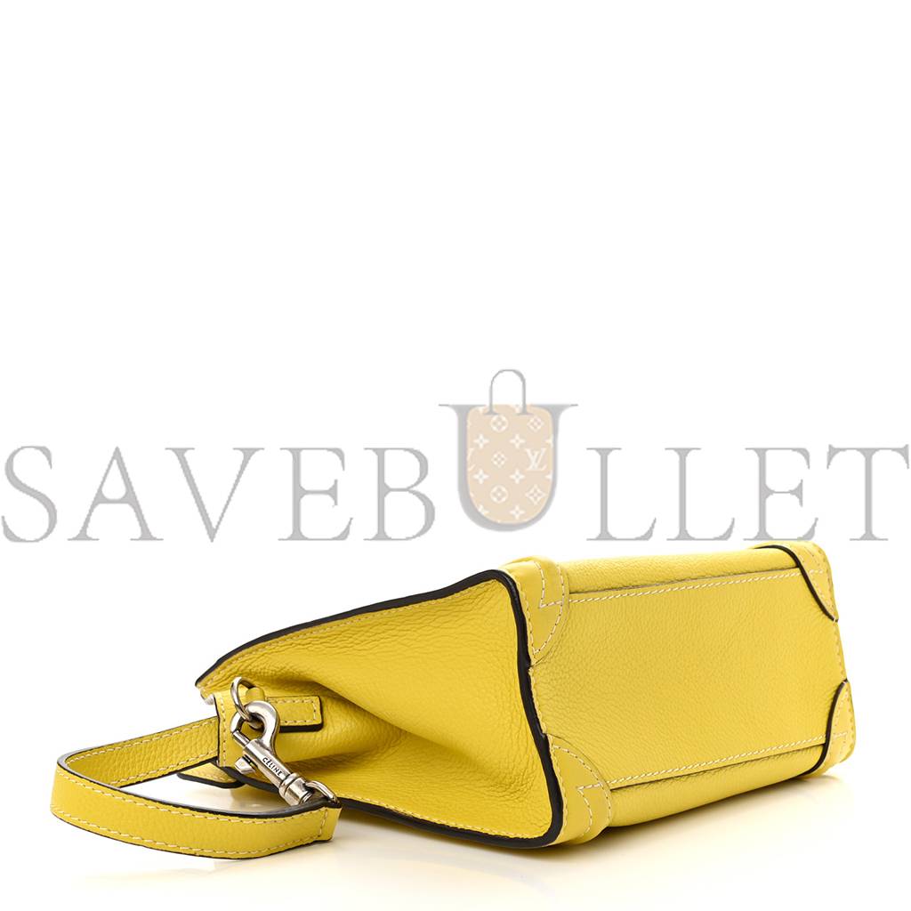 Ce**e drummed calfskin nano luggage citron (20*19*10cm)