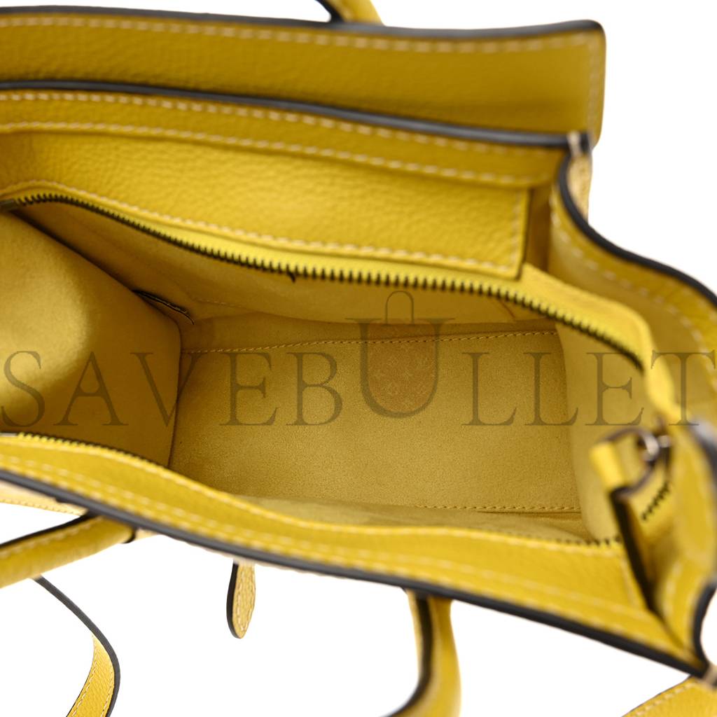 Ce**e drummed calfskin nano luggage citron (20*19*10cm)