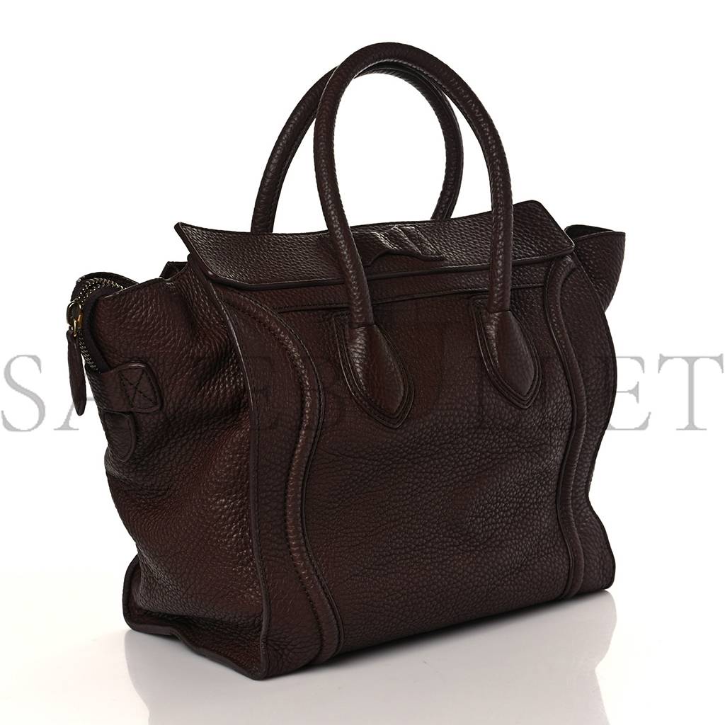 Ce**e drummed calfskin mini luggage dark brown (30*29*18cm)