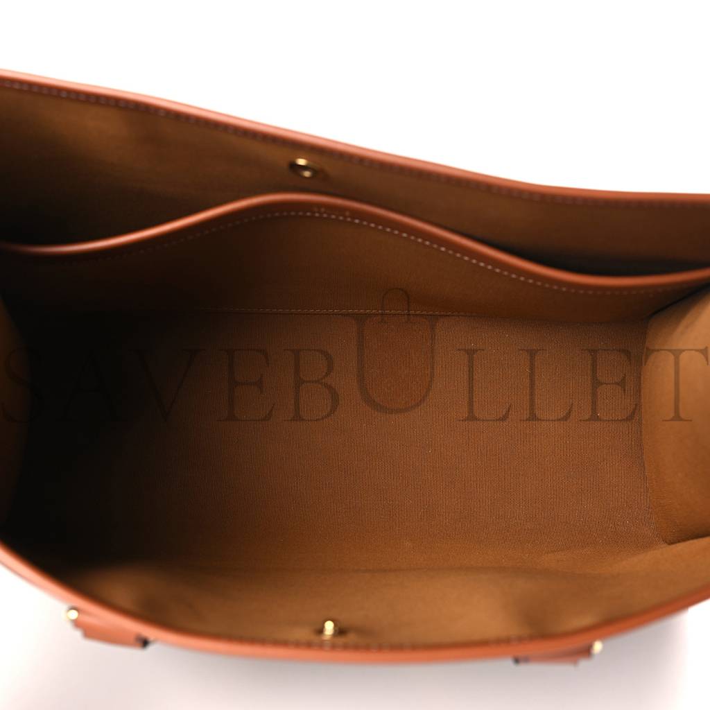 Ce**e triomphe canvas calfskin mini horizontal cabas tan (34*23*11cm)