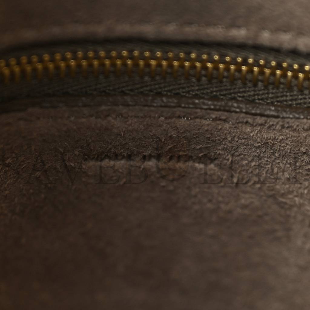 Ce**e soft grained calfskin small sangle bucket bag taupe (25*18*12cm)