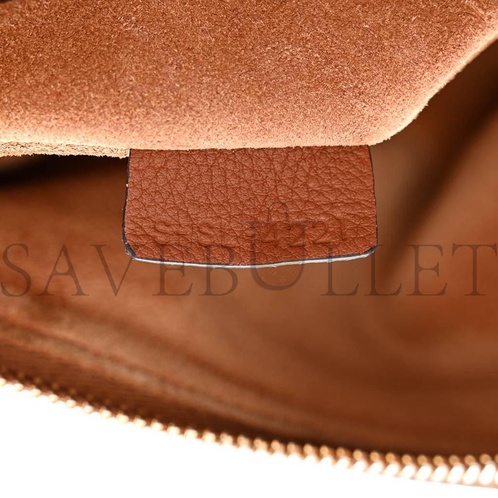 ce**e S*pple calfskin medium strap leandre shoulder bag brown (44*27*3cm)