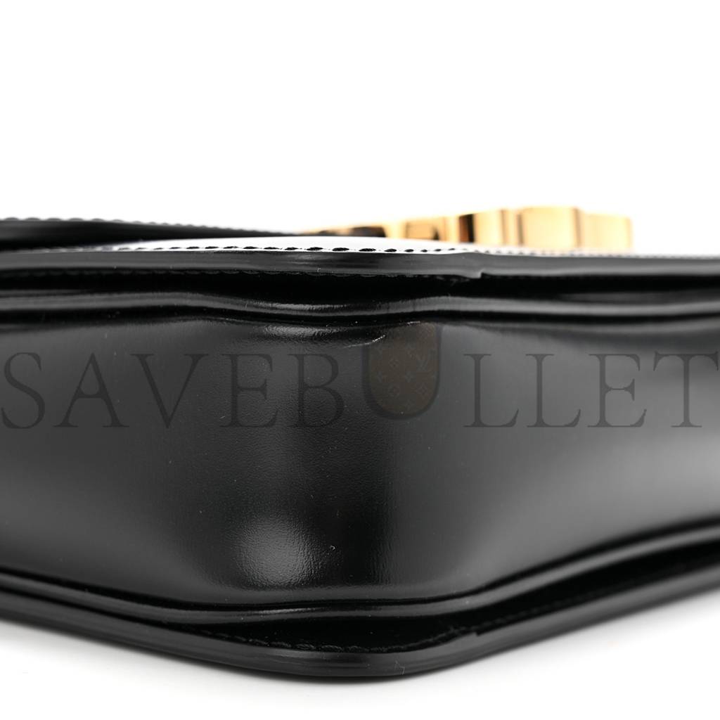 Ce**e shiny calfskin teen triomphe black (19*14*6cm)